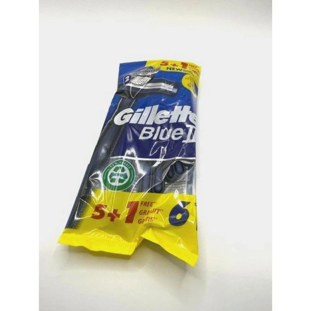 Gillette Blue II Plus Disposable Razors 5+1 Free Twin Blade Men's Razors New